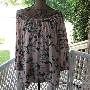 Pretty pink and white blouse.